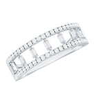 Rosec Jewels-Natural Baguette Diamond Half Eternity Band With Certificate