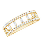 Rosec Jewels-Natural Baguette Diamond Half Eternity Band With Certificate