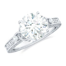 Antique Looking Round Moissanite Celtic Knot Engagement Ring D-VS1 - Rosec Jewels