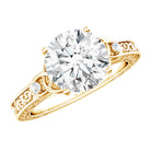 Antique Looking Round Moissanite Celtic Knot Engagement Ring D-VS1 - Rosec Jewels