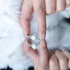 Freshwater Pearl and Diamond Halo Engagement Ring AAA - Rosec Jewels