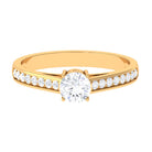 Rosec Jewels-Minimal Cubic Zirconia Engagement Ring with Certificate