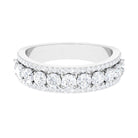 Cubic Zirconia Eternity Wedding Band Ring AAAA - Rosec Jewels