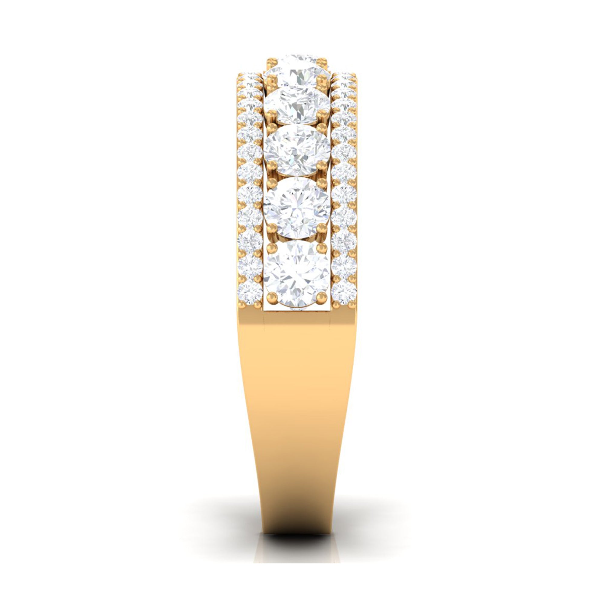 Cubic Zirconia Eternity Wedding Band Ring AAAA - Rosec Jewels
