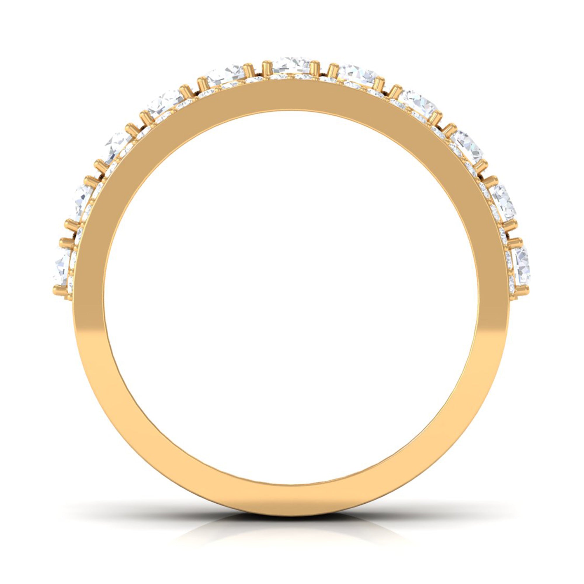 Cubic Zirconia Eternity Wedding Band Ring AAAA - Rosec Jewels