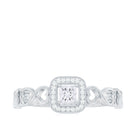 1/2 CT Infinity Heart Cubic Zirconia Engagement Ring AAAA - Rosec Jewels