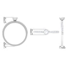 3/4 CT Lotus Basket Set Solitaire Cubic Zirconia Engagement Ring AAAA - Rosec Jewels