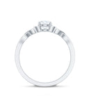 0.5 Carat Round Cubic Zirconia Promise Ring with Celtic Love Knot AAAA - Rosec Jewels
