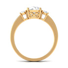 Round Cubic Zirconia Three Stone Engagement Ring AAAA - Rosec Jewels