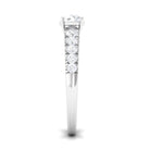 1 CT Round Cubic Zirconia Side Stone Engagement Ring AAAA - Rosec Jewels
