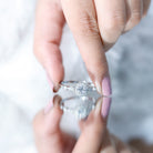 Antique Inspired Zircon Halo Engagement Ring AAAA - Rosec Jewels
