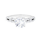 3 CT Solitaire Cubic Zirconia Criss Cross Engagement Ring AAAA - Rosec Jewels