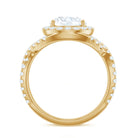 2 Carat Round Shape Zircon Crossover Engagement Ring AAAA - Rosec Jewels