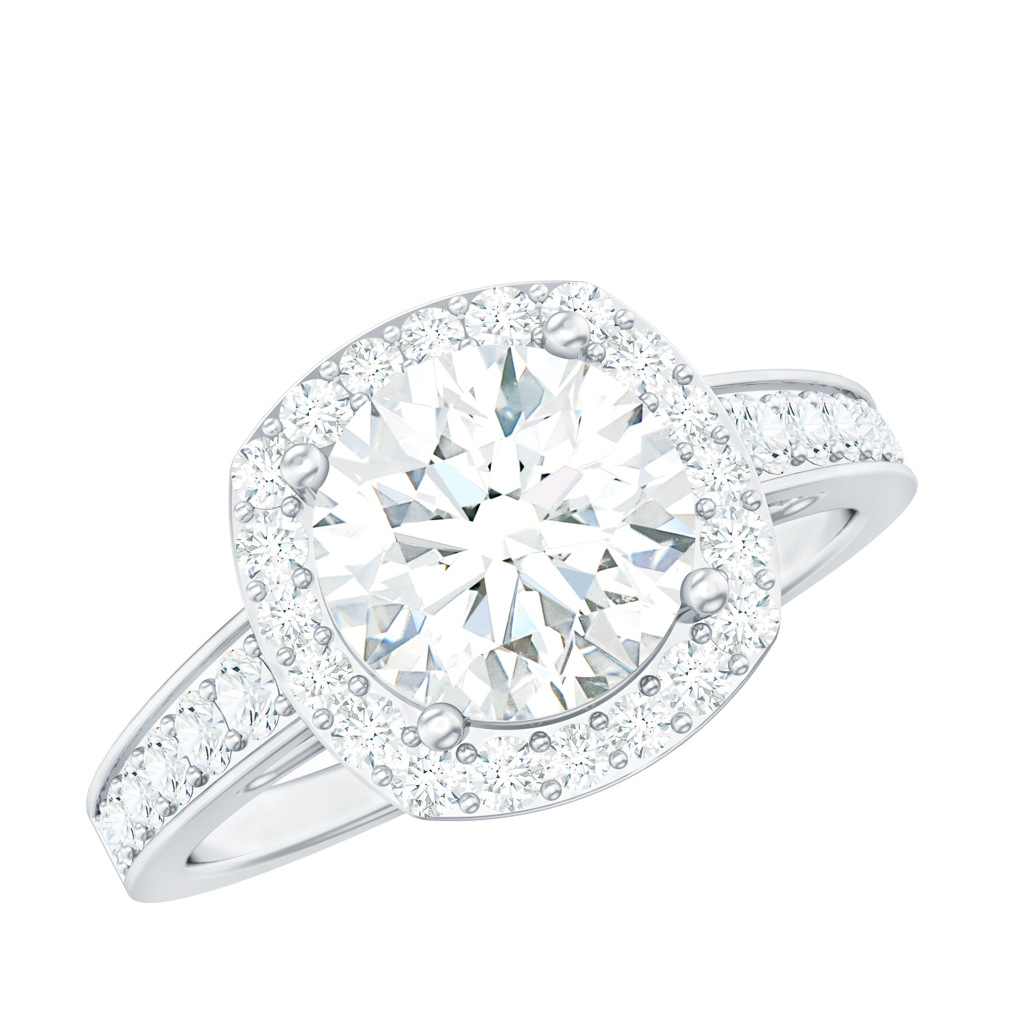 Cubic Zirconia Vintage Inspired Engagement Ring AAAA - Rosec Jewels