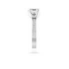 Asscher Cut Zircon Solitaire Engagement Ring AAAA - Rosec Jewels