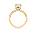 Asscher Cut Zircon Solitaire Engagement Ring AAAA - Rosec Jewels