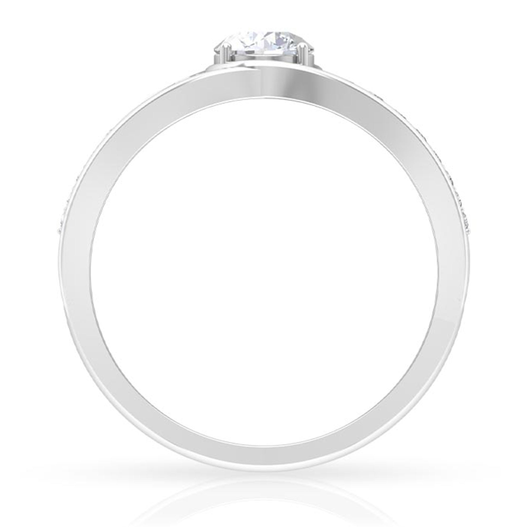 Cubic Zirconia Solitaire Band Ring AAAA - Rosec Jewels