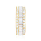 Baguette Cut Cubic Zirconia Wide Wedding Band AAAA - Rosec Jewels
