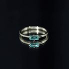 Rosec Jewels-East West Set Baguette Cut Emerald May Birthstone Ring