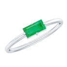 Rosec Jewels-East West Set Baguette Cut Emerald May Birthstone Ring