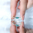 Rosec Jewels-East West Set Baguette Cut Emerald May Birthstone Ring
