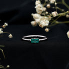 Rosec Jewels-East West Set Baguette Cut Emerald May Birthstone Ring