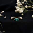 Rosec Jewels-East West Set Baguette Cut Emerald May Birthstone Ring