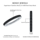Baguette Cut Black Onyx Eternity Band Ring for Her AAA - Rosec Jewels