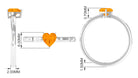 1/2 Carat Fire Opal Heart Engagement Ring with Diamond AAA - Rosec Jewels
