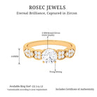 Classic Round Zirconia Engagement Ring with Side Stones AAAA - Rosec Jewels