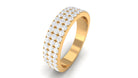 1.50 CT Certified Zircon Semi Eternity Ring in Pave Setting AAAA - Rosec Jewels