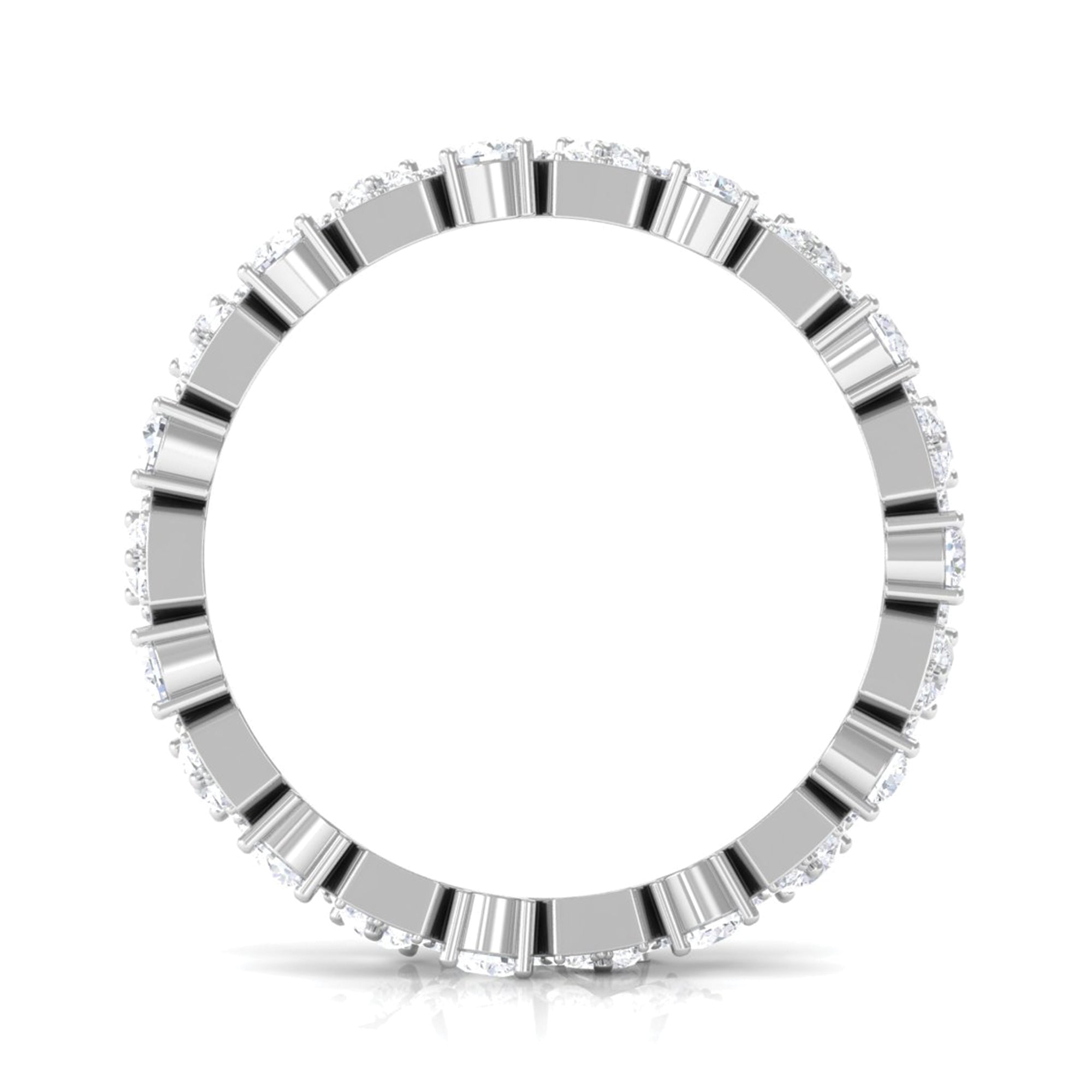 Zircon Wedding Anniversary Eternity Ring AAAA - Rosec Jewels