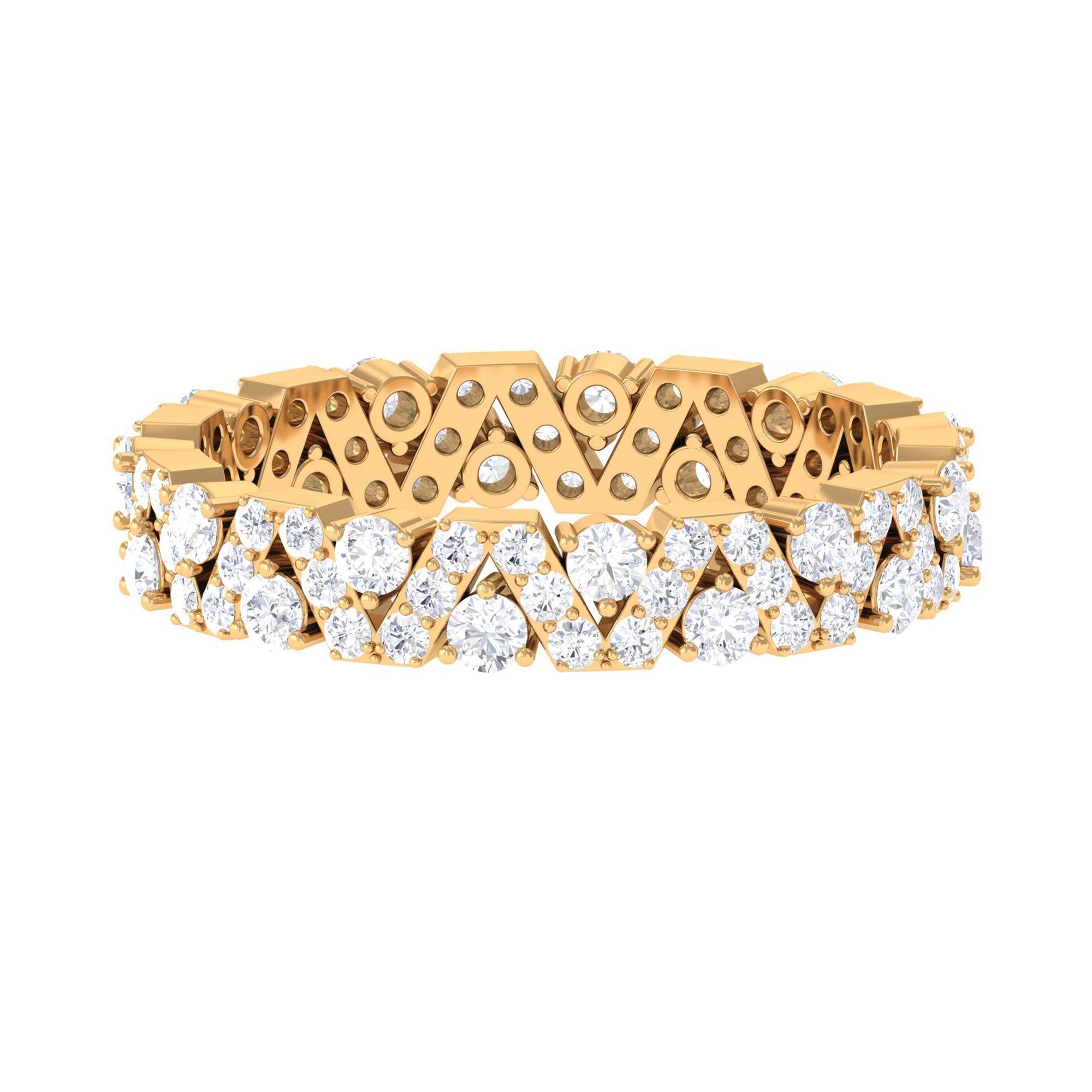 Zircon Wedding Anniversary Eternity Ring AAAA - Rosec Jewels
