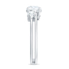Certified Cubic Zirconia Three Stone Double Band Ring AAAA - Rosec Jewels