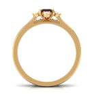 Natural Emerald Cut Garnet Diamond Wedding Bridal Ring Set of 2 AAA - Rosec Jewels