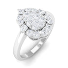 Cubic Zirconia Engagement Ring in Illusion Setting AAAA - Rosec Jewels