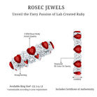 Rosec Jewels-Lab-Created Ruby and Diamond Heart Eternity Band Ring