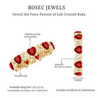 Rosec Jewels-Lab-Created Ruby and Diamond Heart Eternity Band Ring