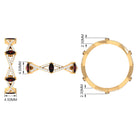 Rosec Jewels-Natural Marquise Garnet Diamond Eternity Ring with Crossover Shank