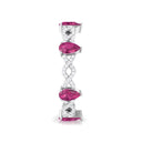 1.50 CT Natural Pink Tourmaline Crossover Eternity Ring with Diamond AAA - Rosec Jewels