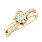 Rosec Jewels-Flower Inspired Moissanite Proposal Ring for Women