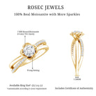 Rosec Jewels-Flower Inspired Moissanite Proposal Ring for Women