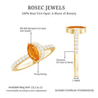Rosec Jewels-Minimal Marquise Fire Opal and Diamond Engagement Ring