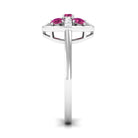 Real Pink Tourmaline Contemporary Ring with Diamond AAA - Rosec Jewels