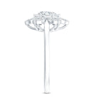 Certified Moissanite Flower Halo Engagement Ring for Women D-VS1 - Rosec Jewels