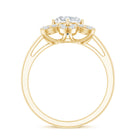 Certified Moissanite Flower Halo Engagement Ring for Women D-VS1 - Rosec Jewels
