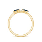 Rosec Jewels-Pear Shape London Blue Topaz Infinity Promise Ring with Diamond