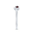 Rosec Jewels-Real Garnet 2 Stone Infinity Promise Ring with Diamond