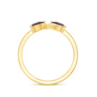 Rosec Jewels-Real Garnet 2 Stone Infinity Promise Ring with Diamond