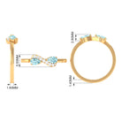 1/2 CT Pear Aquamarine Infinity Promise Ring with Diamond AAA - Rosec Jewels